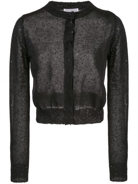 Cardigan brodé à paillettes Brunello Cucinelli noir