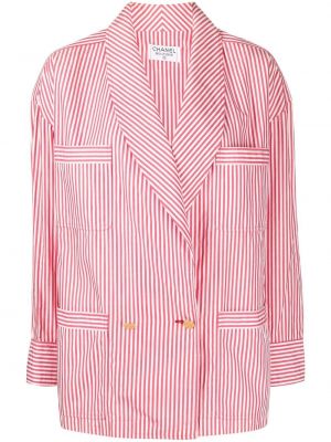 Blazer à rayures Chanel Pre-owned rouge