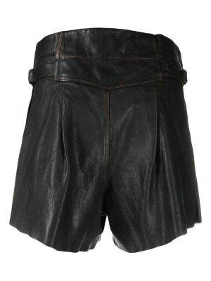 Shorts en cuir vernis The Mannei noir
