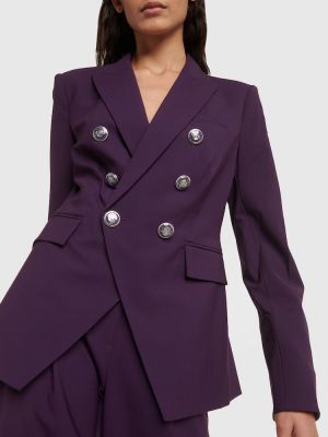 Blazer de lana Veronica Beard violeta