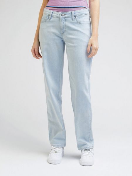 Straight fit džíny s nízkým pasem Lee modré