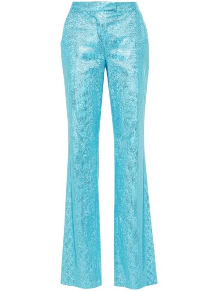 Pantalon droit à imprimé Giuseppe Di Morabito bleu