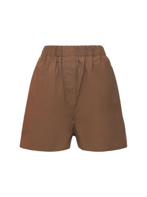 Shorts en coton The Frankie Shop marron