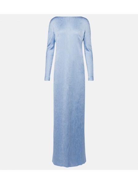 Satin maxi kjole Emilia Wickstead blå