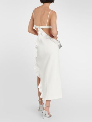Sukienka midi asymetryczna David Koma biała
