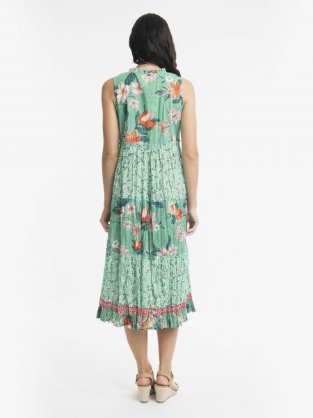 Kvetinové šaty Orientique zelená