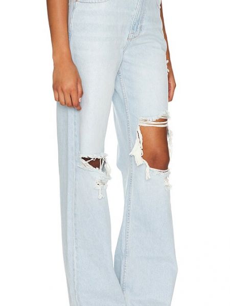 Pantalon taille haute Free People bleu