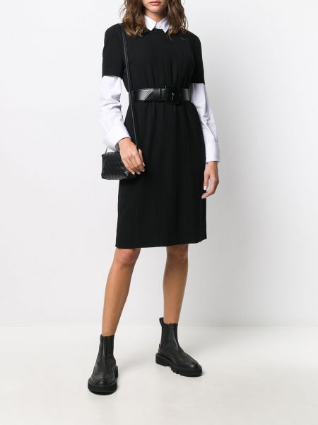 Vestido midi ajustado Chanel Pre-owned negro