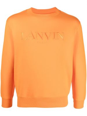 Tröja med broderi Lanvin orange