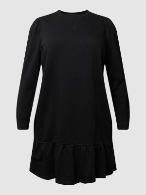 Sukienka midi z falbankami Lauren Ralph Lauren Curve czarna