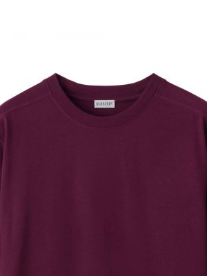 T-shirt en coton col rond Burberry violet