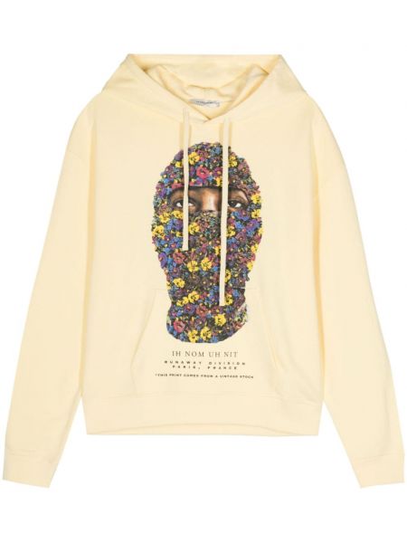 Pamučna dugi sweatshirt s cvjetnim printom Ih Nom Uh Nit žuta