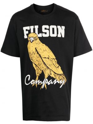 Koszulka bawełniana z nadrukiem Filson czarna