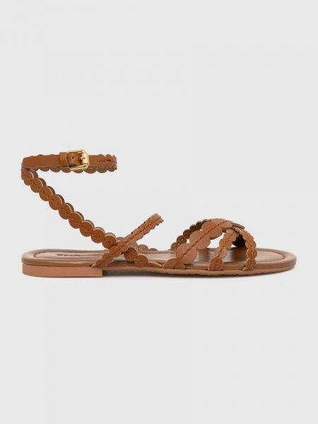 Usnjene sandali See By Chloe rjava