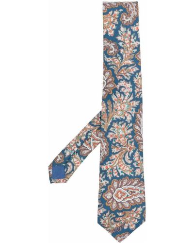 Paisley floral silke sløyfe Etro blå