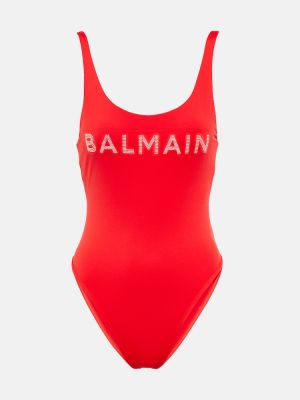 Krištáľové plavky Balmain červená