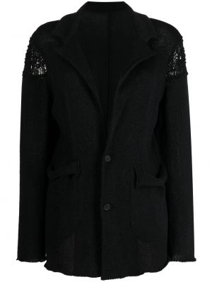 Плетено палто Yohji Yamamoto черно