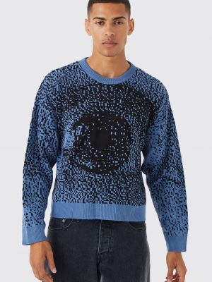 Трикотажный свитер Boohoo синий