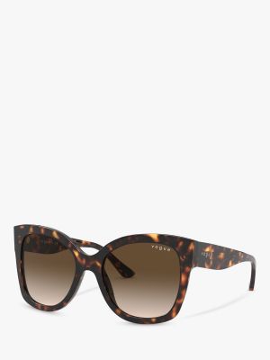 Женские квадратные солнцезащитные очки Vogue, темная гавана/коричневый градиент