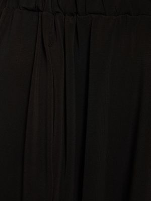 Drapírozott laza szabású jersey nadrág Issey Miyake fekete
