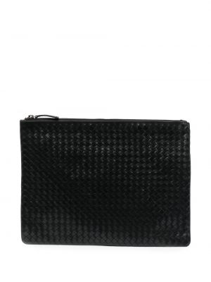 Плетени кожени чанта тип „портмоне“ Dragon Diffusion черно