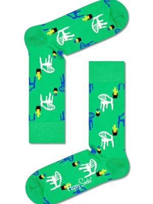 Чорапи Happy Socks зелено