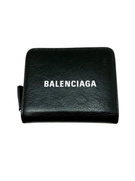 Portfel skórzany retro Balenciaga Vintage czarny