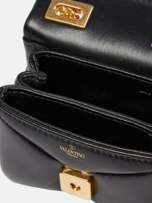 Bőr crossbody táska Valentino Garavani aranyszínű