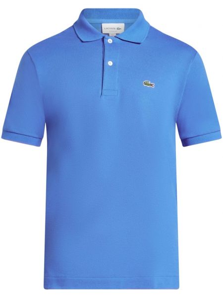 Памучна поло тениска Lacoste синьо
