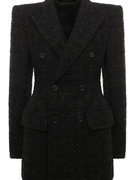 Твидовый пиджак Balenciaga черный