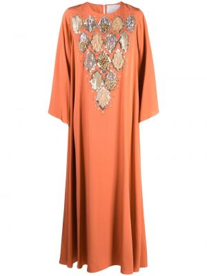 Макси рокля с пайети Shatha Essa оранжево