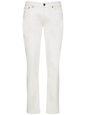 Bavlněné slim fit skinny džíny Pt Torino bílé