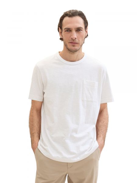 Vlnené tričko Tom Tailor biela