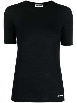 T-shirt con stampa Jil Sander nero