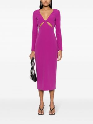 Robe mi-longue avec applique Versace Jeans Couture violet