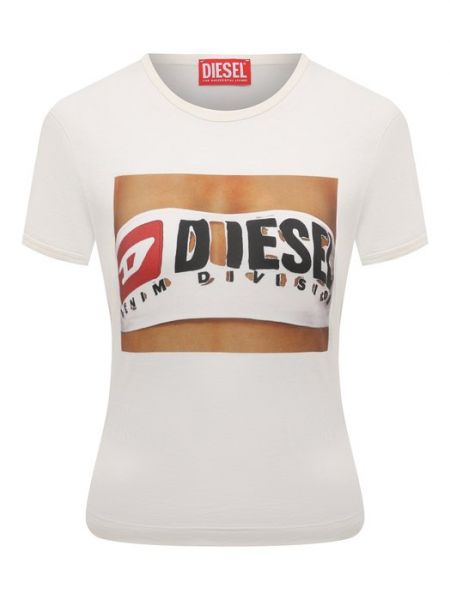 Хлопковая футболка Diesel белая
