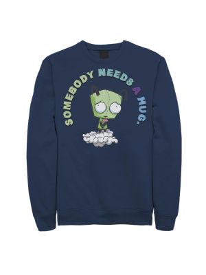 Флисовый пуловер с принтом Nickelodeon синий