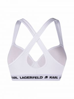 Sujetador acolchado de tela jersey Karl Lagerfeld blanco