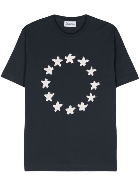 Majica z zvezdico Etudes modra