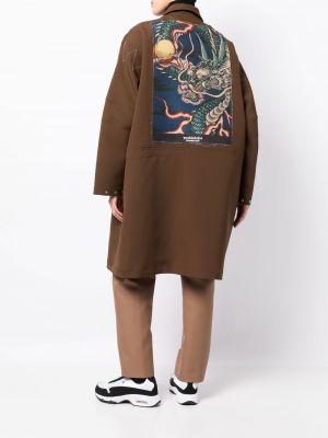 Mantel mit print Yoshiokubo braun