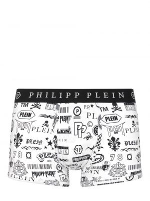 Slips en coton à imprimé Philipp Plein blanc