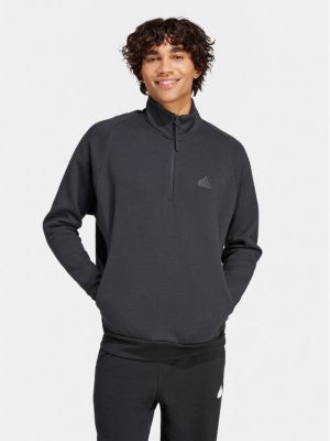 Laza szabású pulóver Adidas fekete