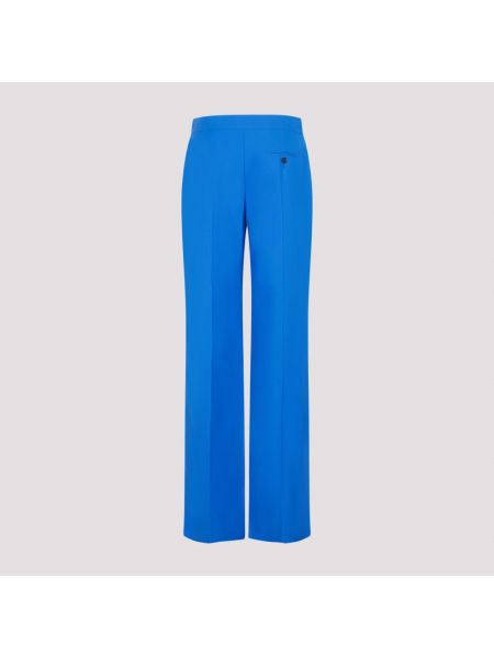 Pantalones de lana Alexander Mcqueen azul