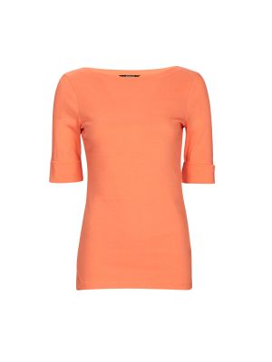 Tricou cu mânecă lungă cu mâneci lungi Lauren Ralph Lauren portocaliu