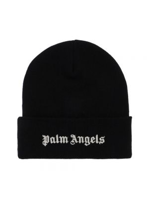 Dzianinowa czapka Palm Angels czarna