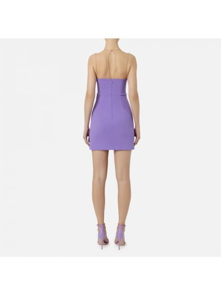 Mini vestido de tul bootcut Elisabetta Franchi violeta