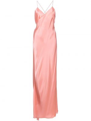 Hedvábné večerní šaty Michelle Mason oranžové