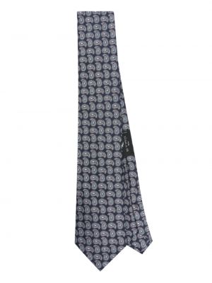 Cravate en soie à imprimé Etro bleu