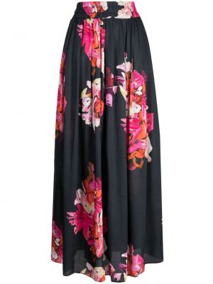 Kvetinová dlhá sukňa Manning Cartell čierna