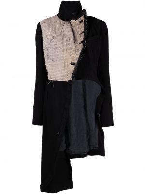 Veste en laine asymétrique Marc Le Bihan noir